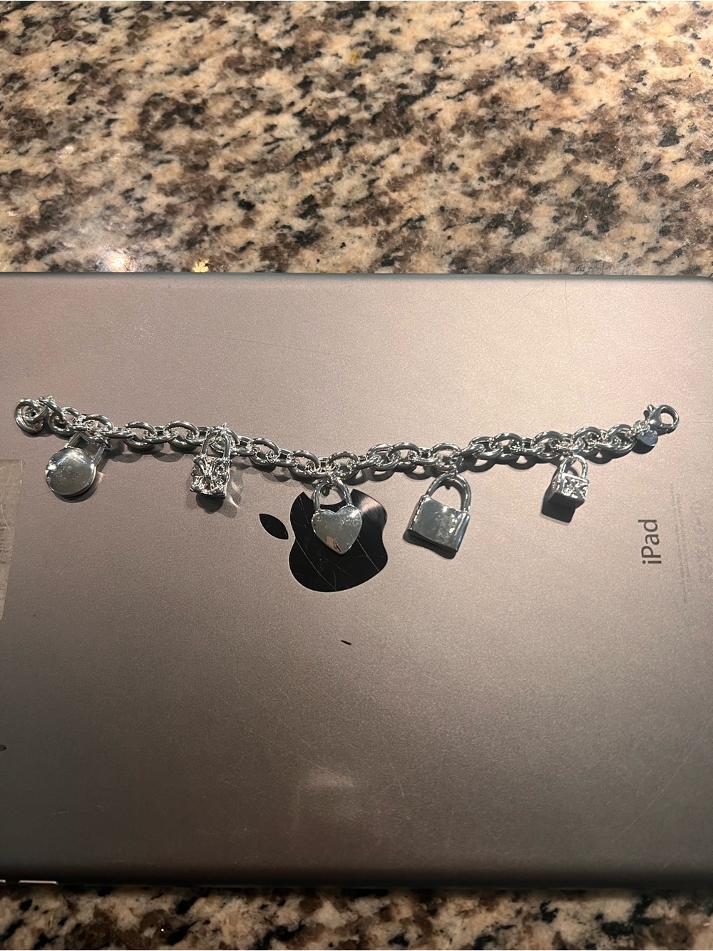 Silver925  Charm Bracelet with 5 cute  Charms